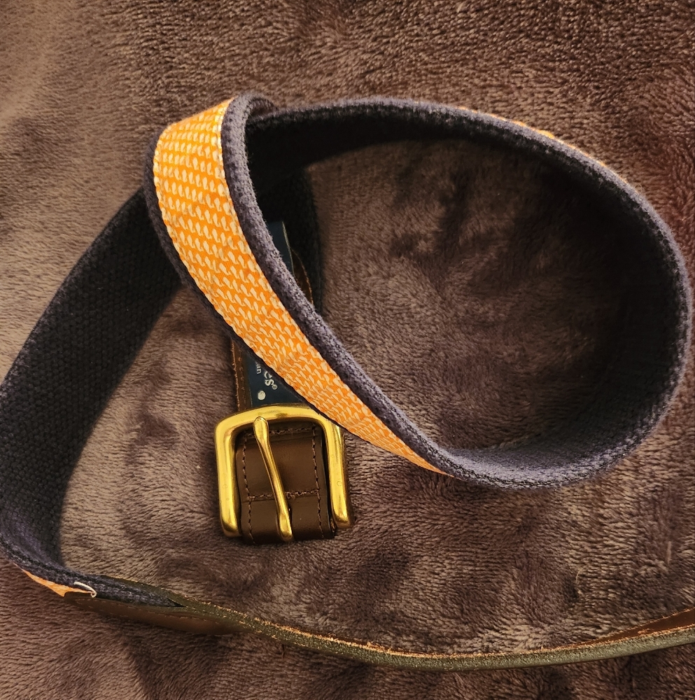 Men's Vinyard Vines Brown and Orange Belt